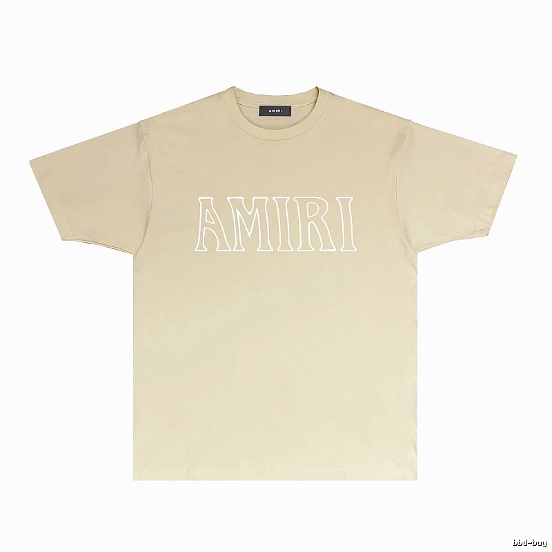 AMIRI Basic Style Simple Beige T-shirt