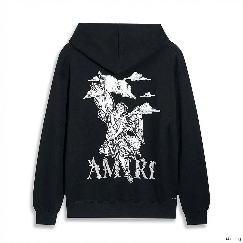 AMIRI Black Sweatshirt with Angel Print