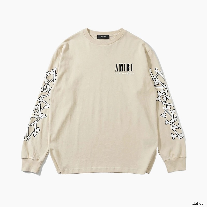AMIRI Bone Pattern Trendy Beige Sweatshirt