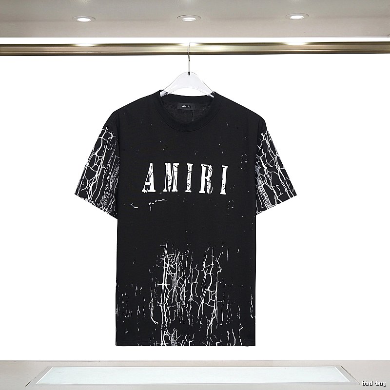 Amiri Classic Graphic T-shirt White Blue Amiri with Travel-Friendly Style