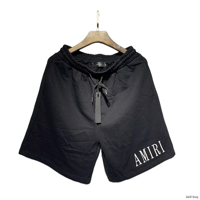 AMIRI Embroidered High Street Style Black Shorts
