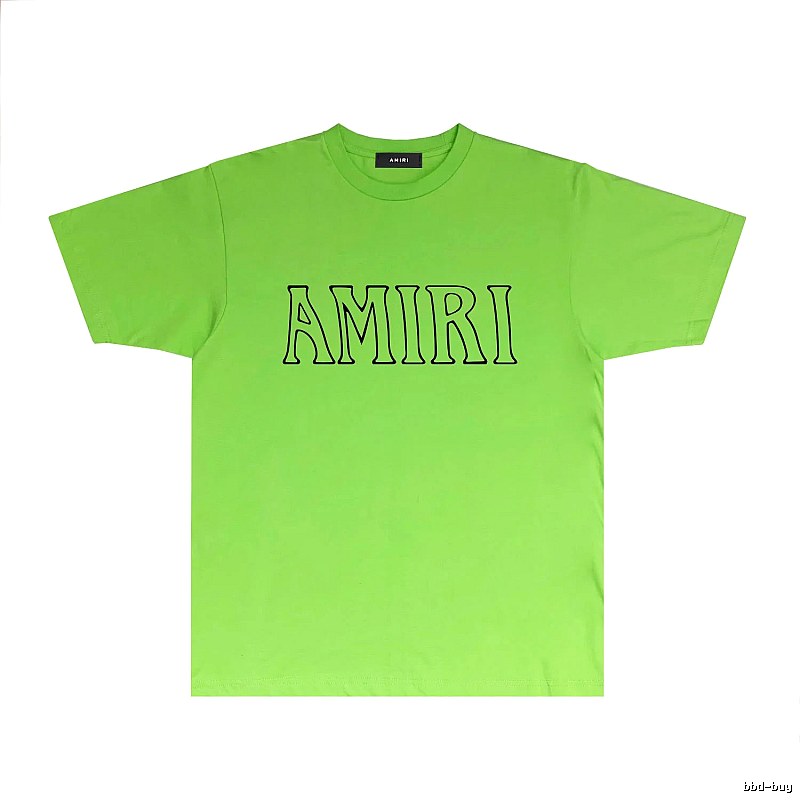 AMIRI Fluorescent Green Simple T-shirt