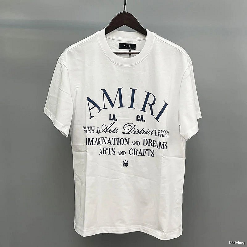 Amiri Letter Graphic White Records Graphic T-Shirt Weekend Wear