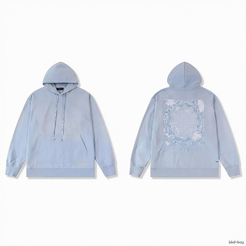 AMIRI Paisley Casual Light Blue Sweatshirt