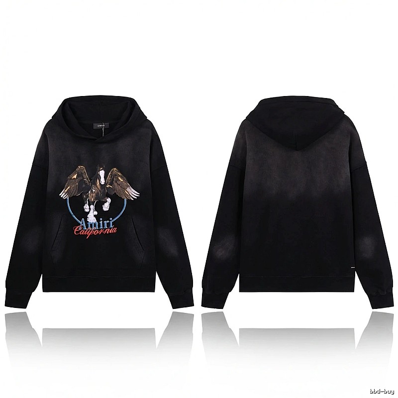 AMIRI Pegasus Retro Black Hoodie