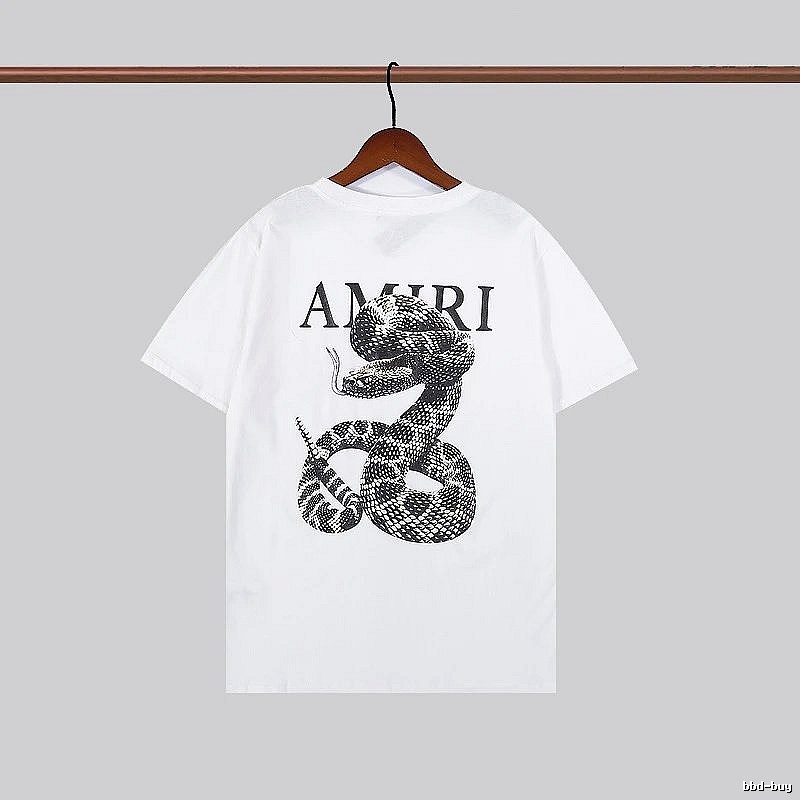 Amiri Resort Graphic T-shirt White Blue Amiri for Travel Looks
