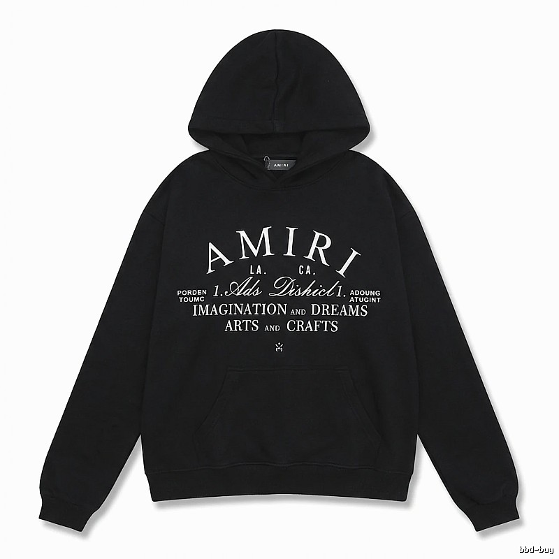 AMIRI retro-style black hoodie