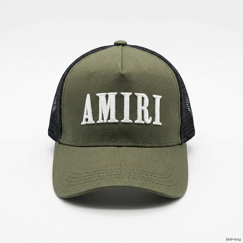 AMIRI Retro Style Olive Green Hat