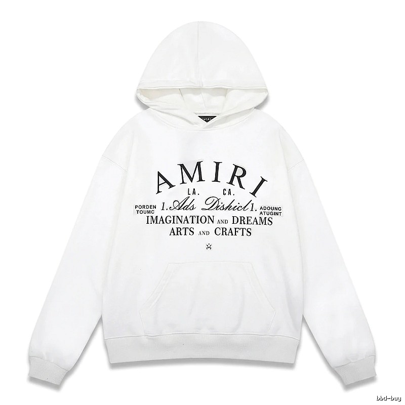 AMIRI retro-style white hoodie