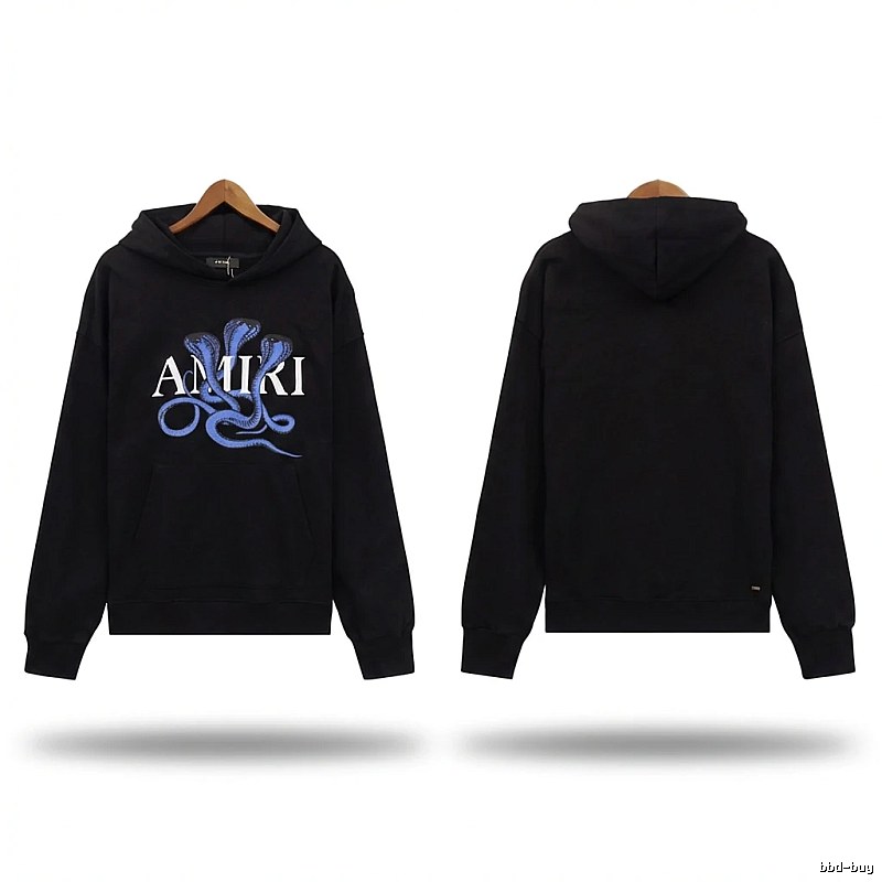AMIRI Snake Pattern Trendy and Cool Black Sweatshirt