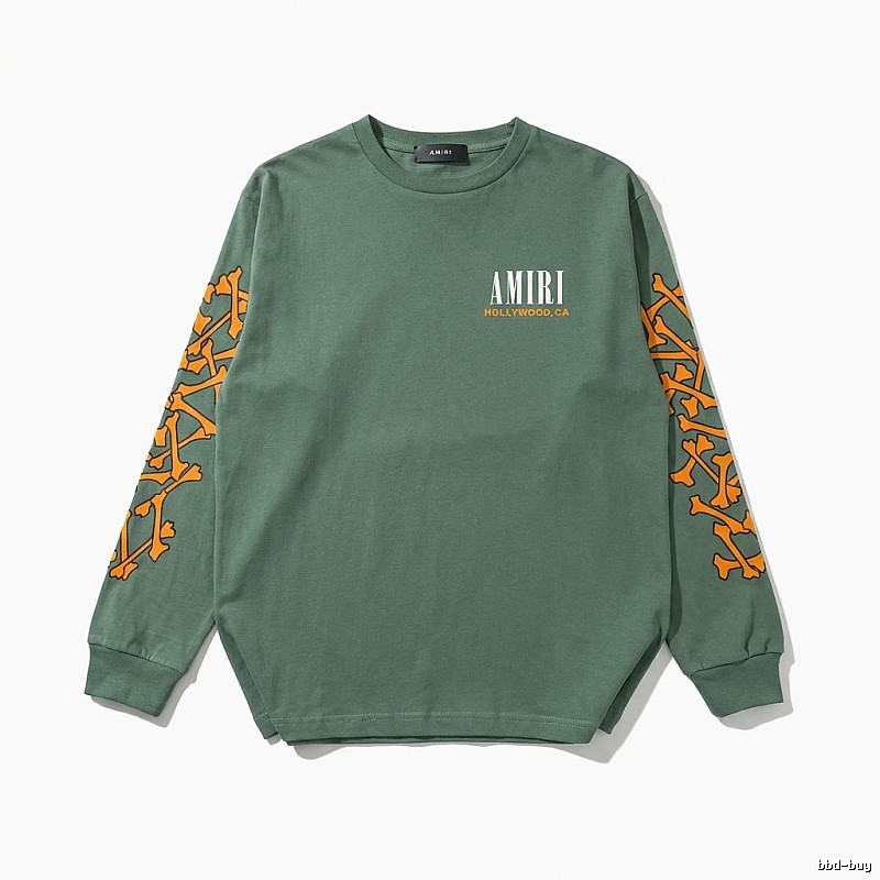 AMIRI Trendy and Cool Style Olive Green Sweatshirt