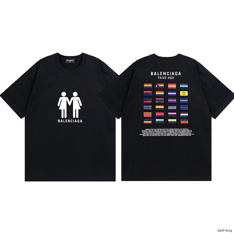 Balenciaga 22 Pride Collection Printed Black Short-sleeve T-shirt