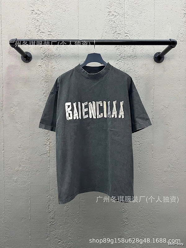 Balenciaga alphabet style black T-shirt
