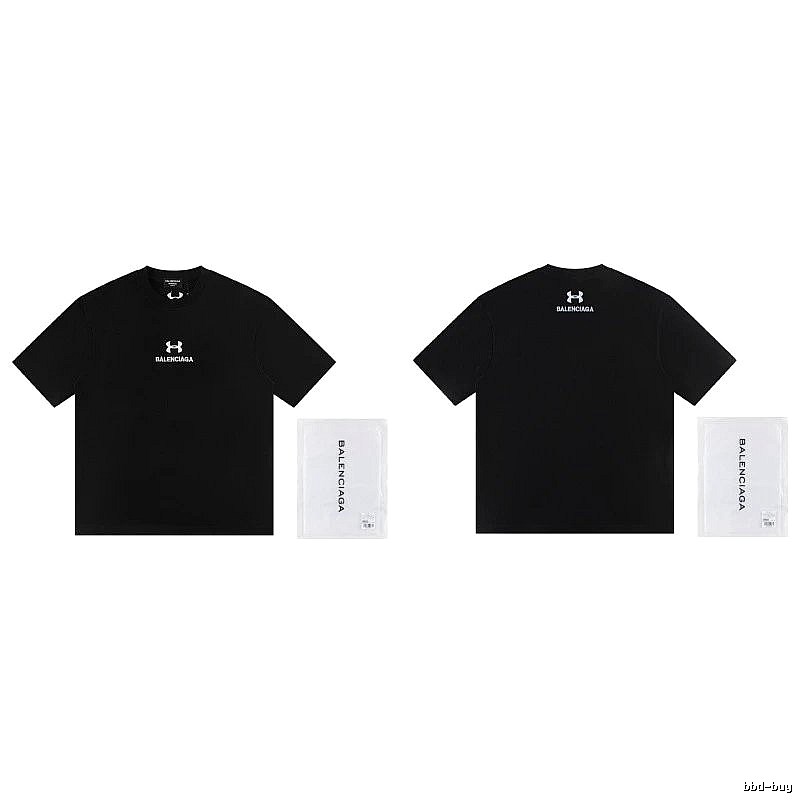 Balenciaga Co-branded Street Style Black T-shirt