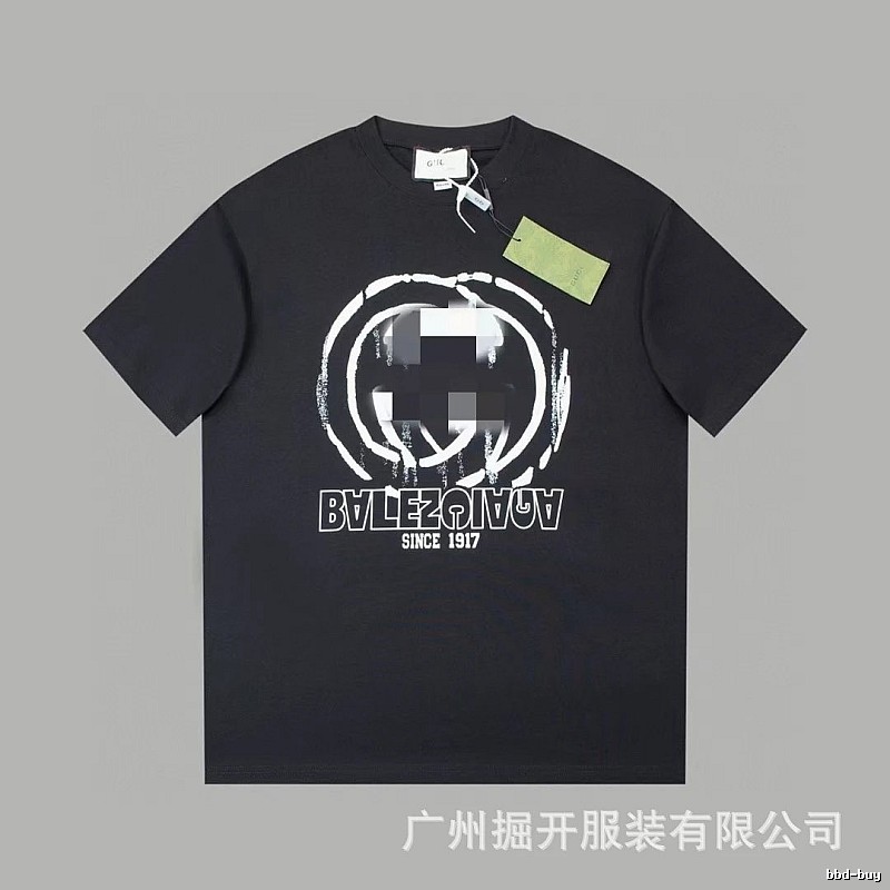 Balenciaga Graffiti Street Style Black T-Shirt