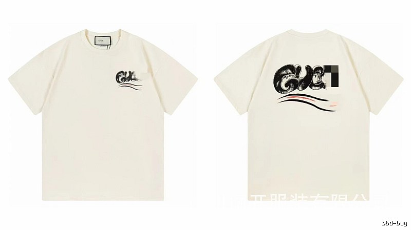Balenciaga Graffiti Street Style Off-White Short-Sleeve T-Shirt