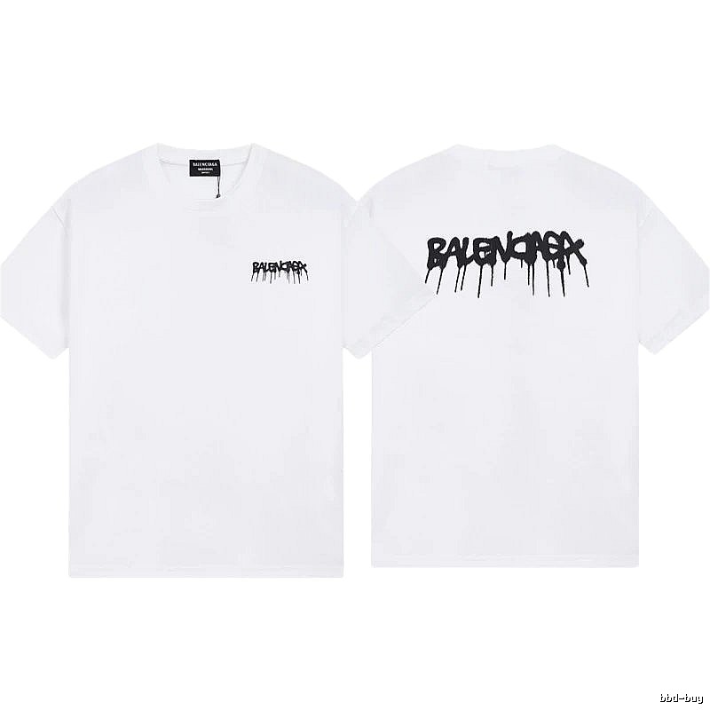 Balenciaga Graffiti Street Style White Short-sleeve T-shirt