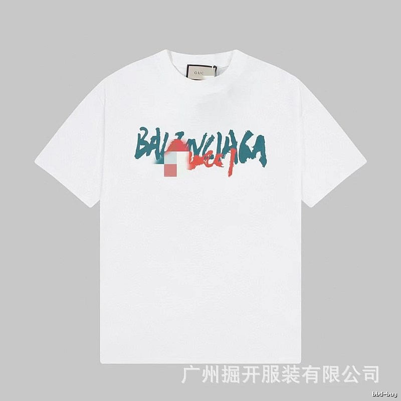 Balenciaga Graffiti Street Style White T-Shirt