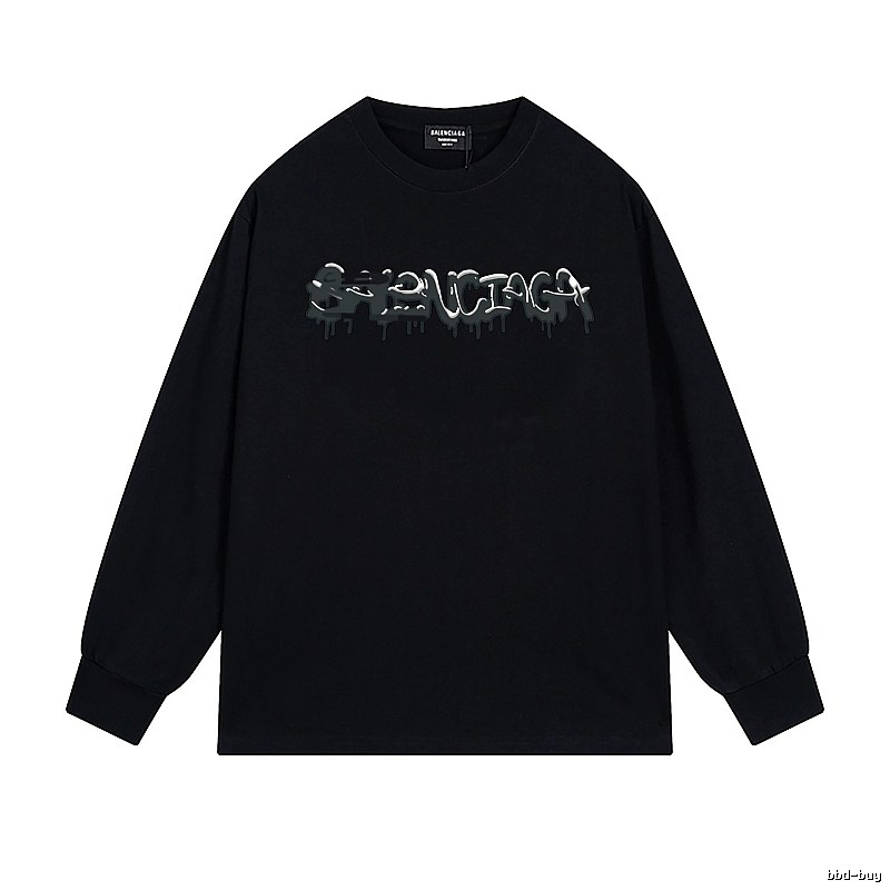 Balenciaga graffiti-style black long-sleeve