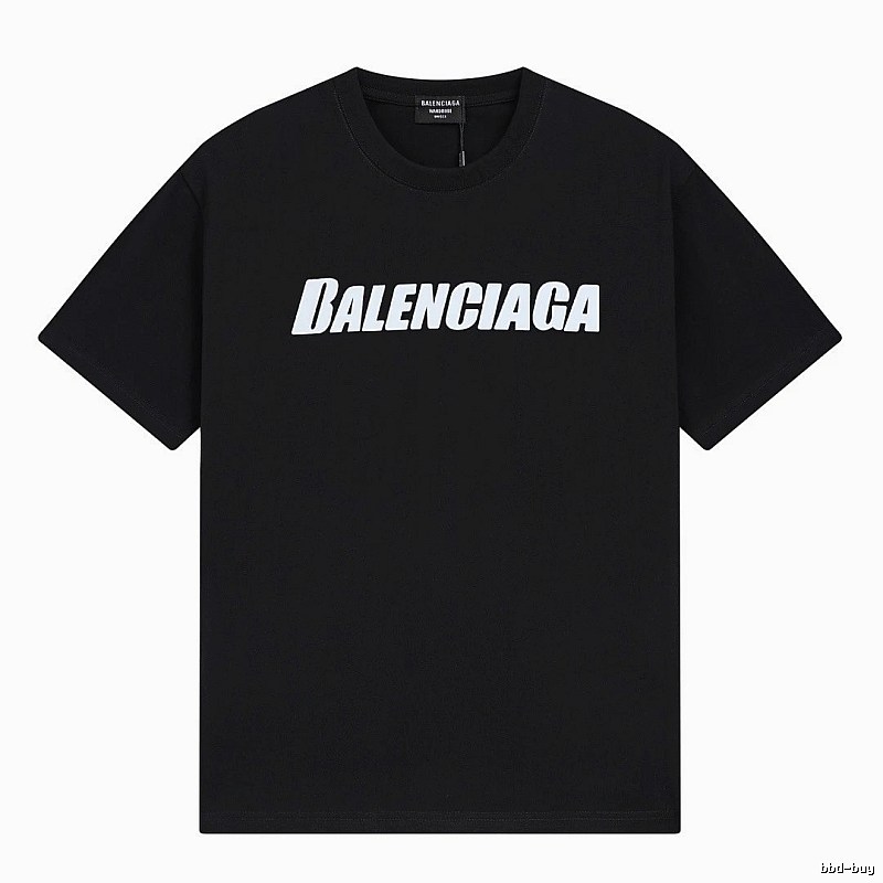Balenciaga Letter Print Street Style Black T-Shirt