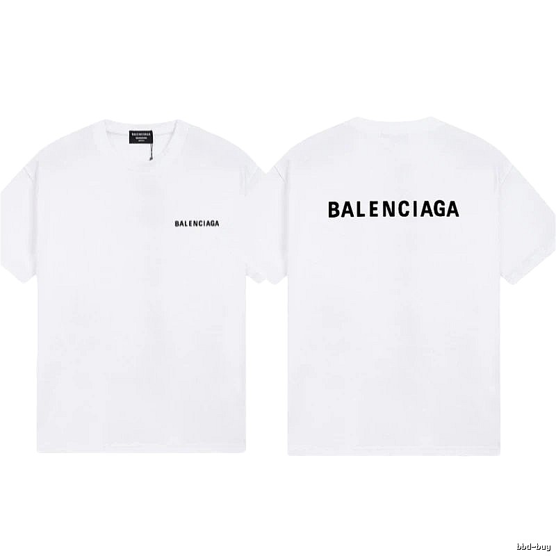 Balenciaga Letter Print Street Style White T-Shirt