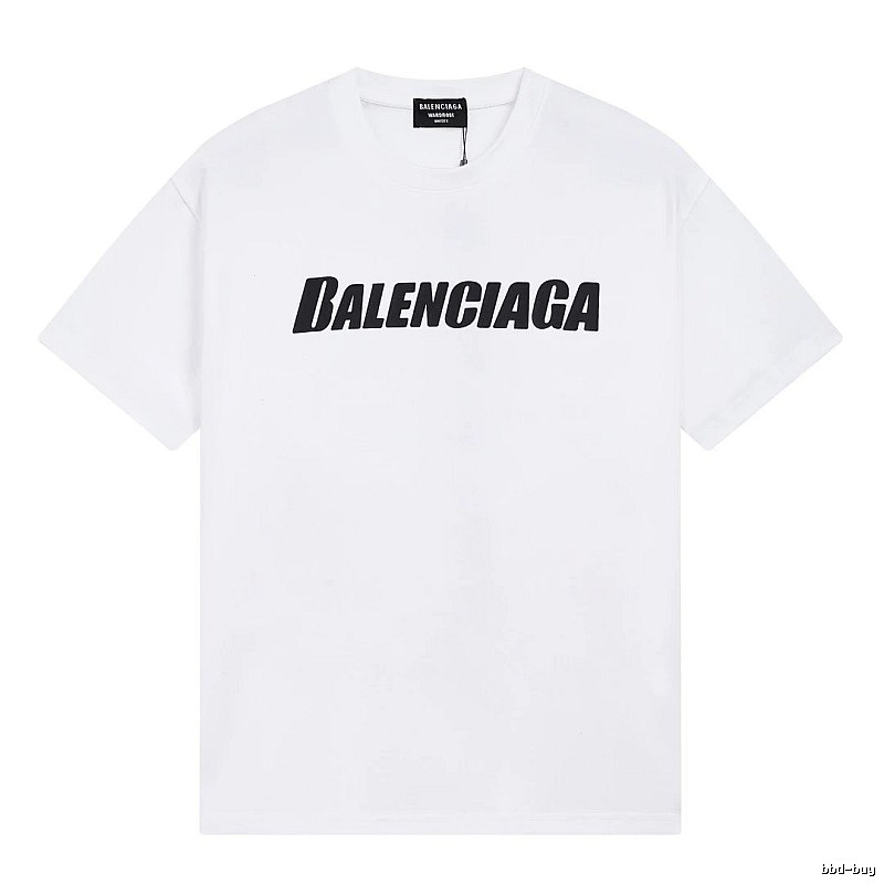 Balenciaga Letter Print Trendy White T-Shirt