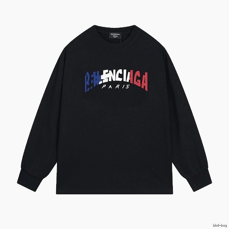 Balenciaga letter-style black sweatshirt