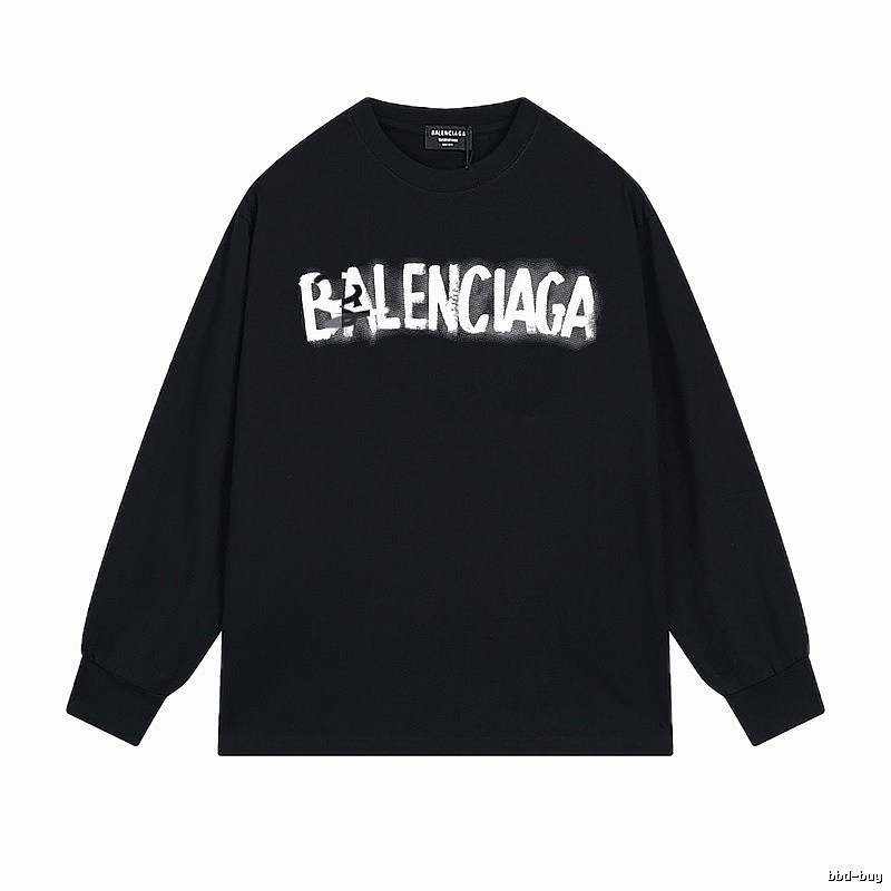 Balenciaga letter style black T-shirt