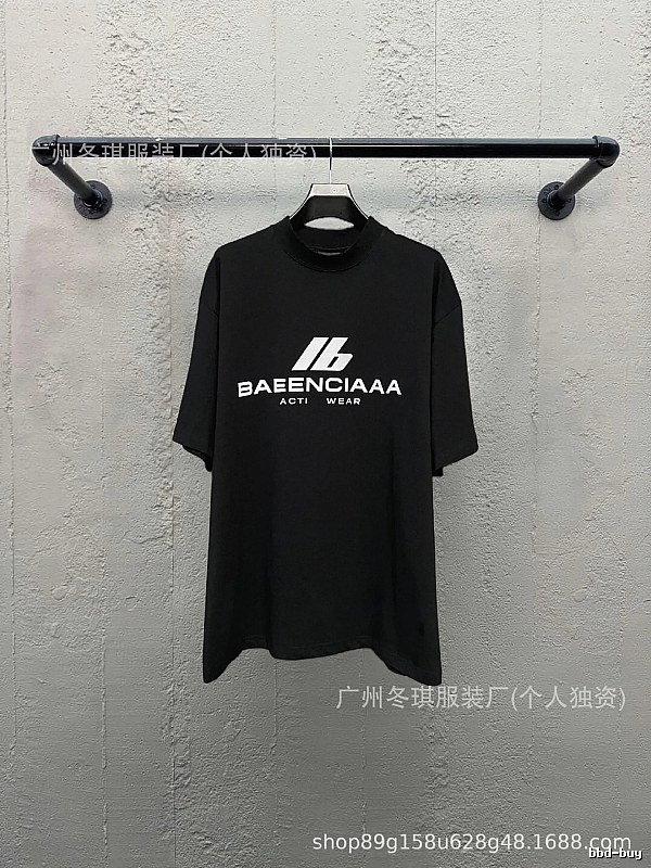 Balenciaga letter-style black T-shirt