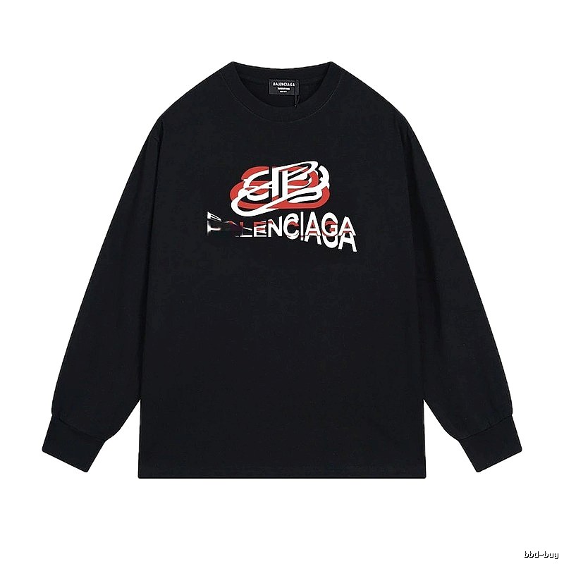 Balenciaga letter-style black T-shirt