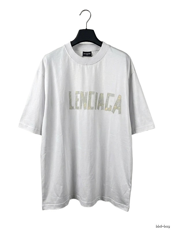 Balenciaga letter-style white T-shirt