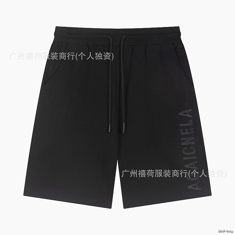 Balenciaga minimalist style black shorts