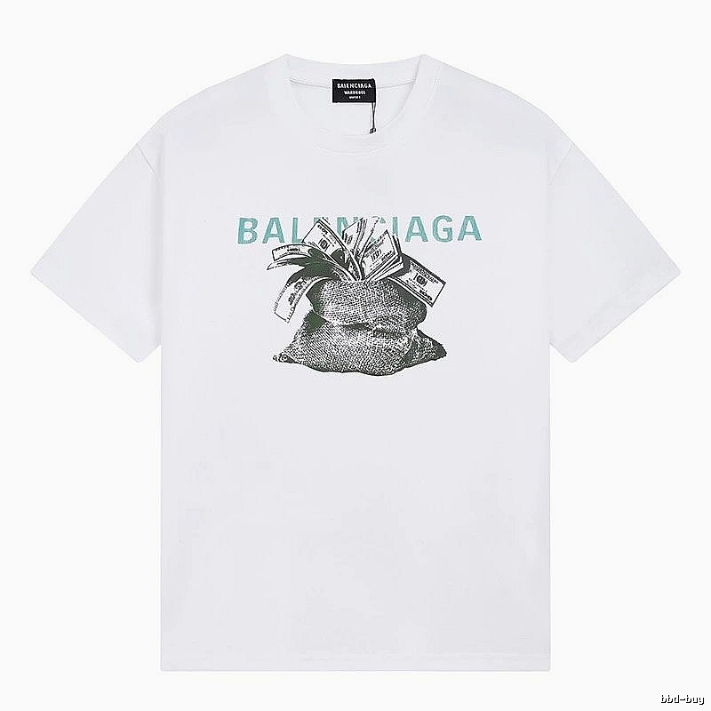 Balenciaga Money Bag Print White T-shirt