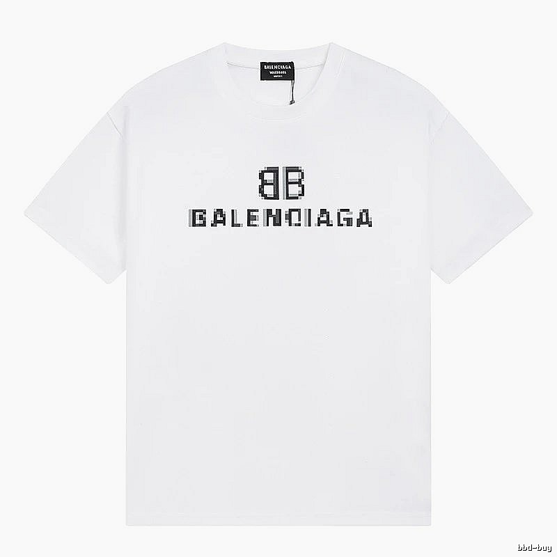Balenciaga pixel-style white T-shirt
