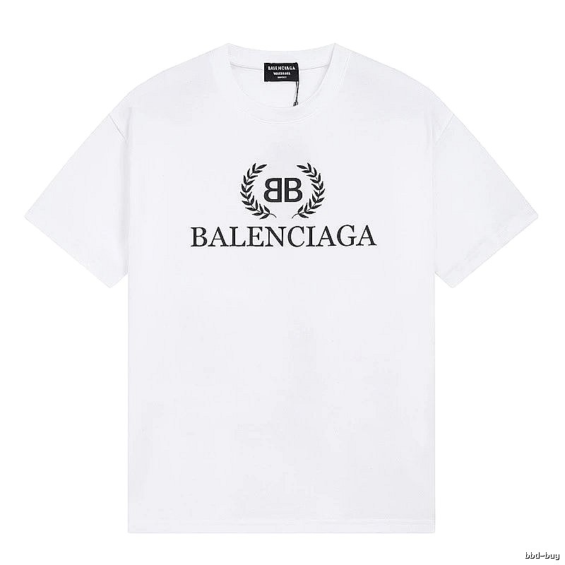 Balenciaga Printed Simple White T-shirt