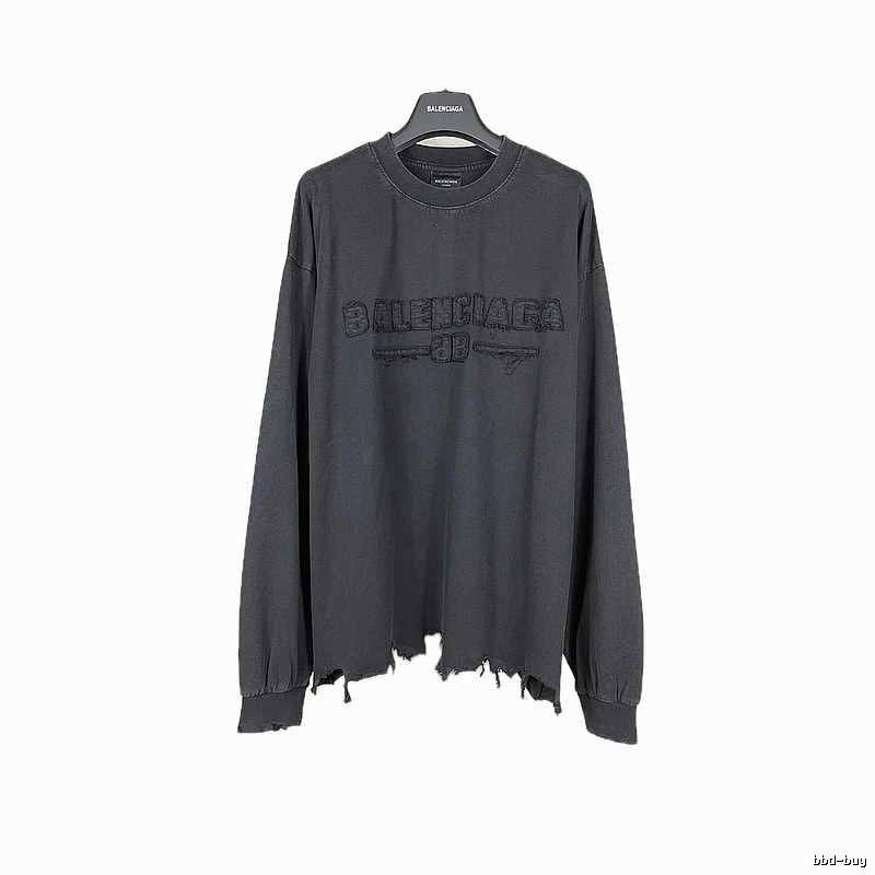 Balenciaga retro ripped black T-shirt