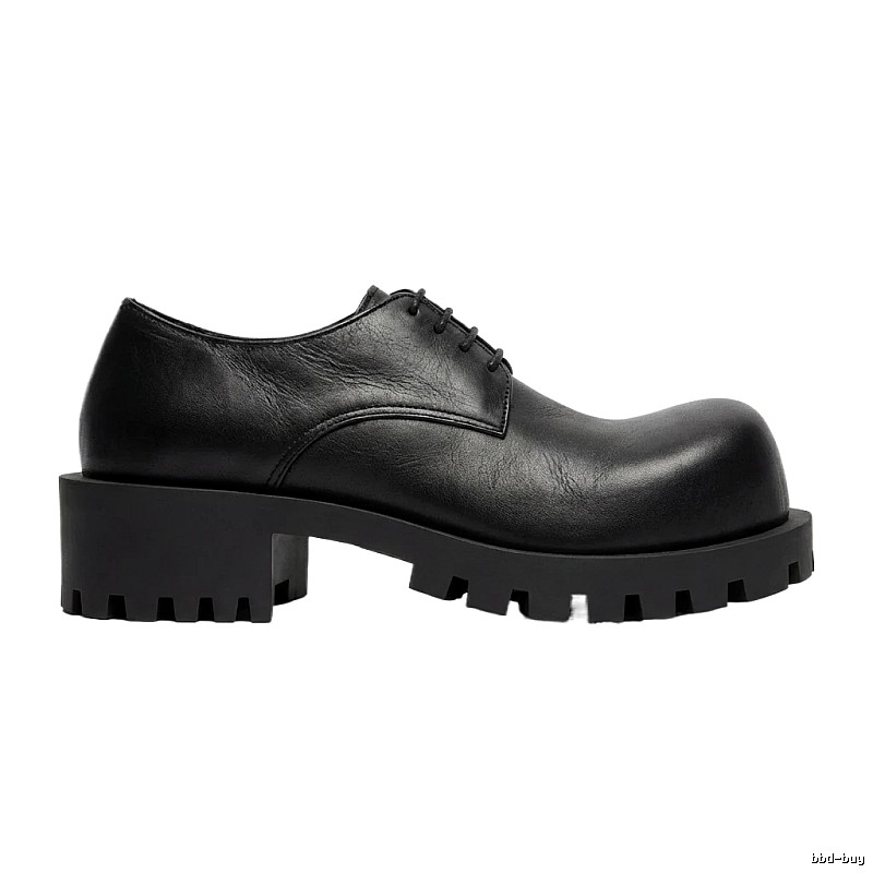 Balenciaga thick-soled retro-style leather shoes