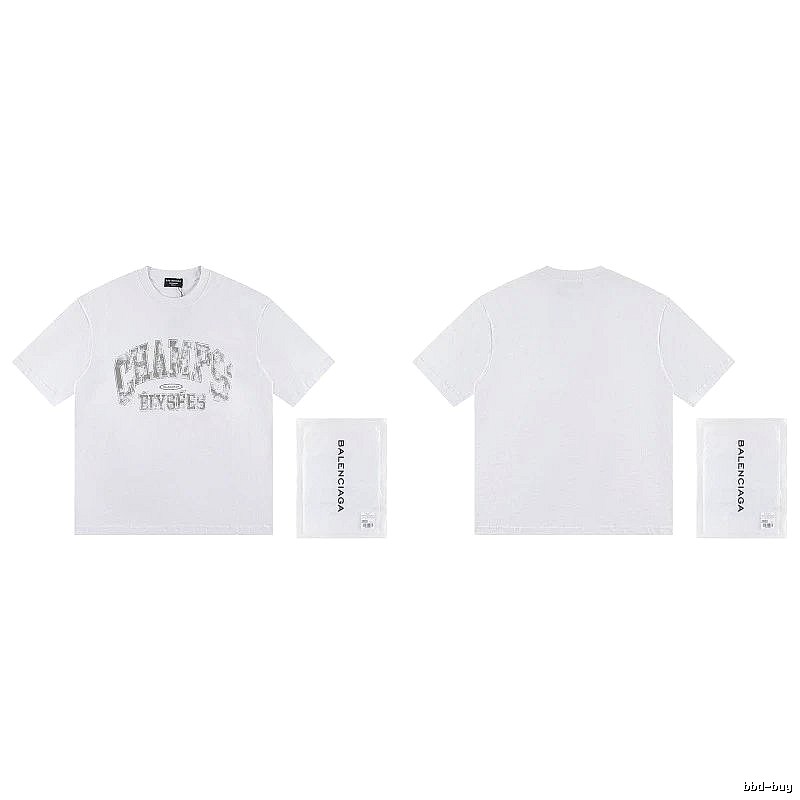 Balenciaga Vintage Distressed Lettering White T-Shirt