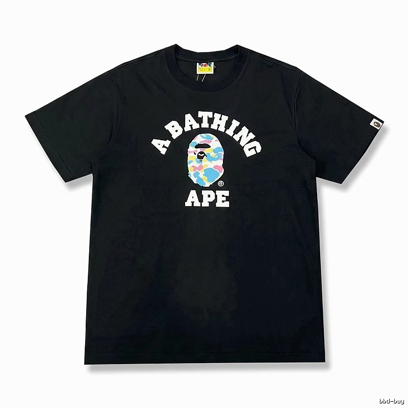 Bape Ape Camouflage Style Black T-shirt