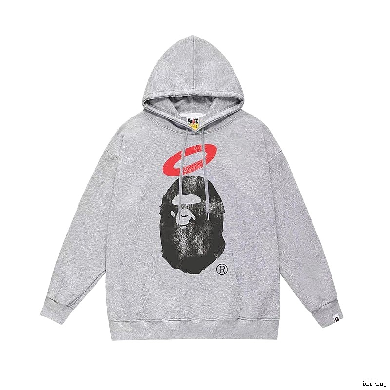 Bape Ape Head Grey Hoodie