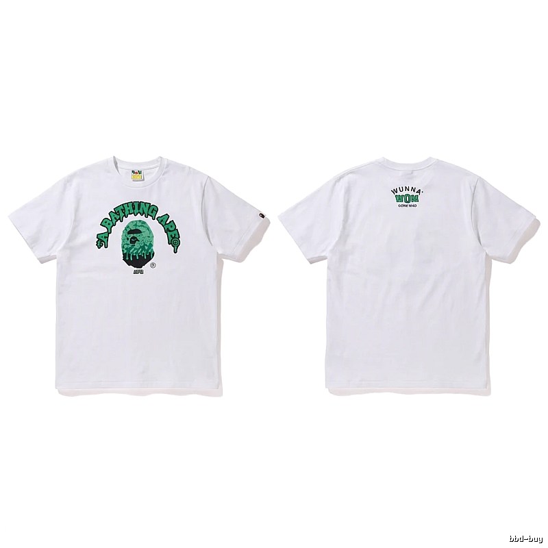 Bape Ape Head Minimalist Style White T-shirt