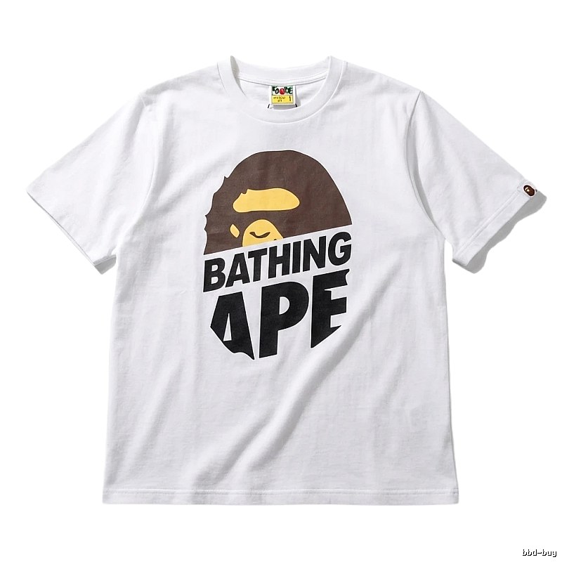 Bape Ape Head Minimalist Style White T-shirt