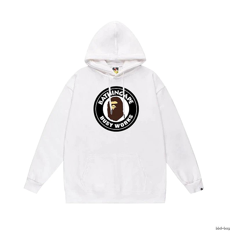 Bape Black Label Casual Style White Hoodie