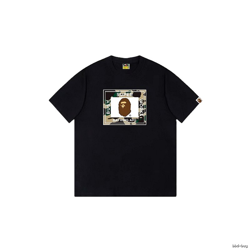 Bape camouflage style black T-shirt