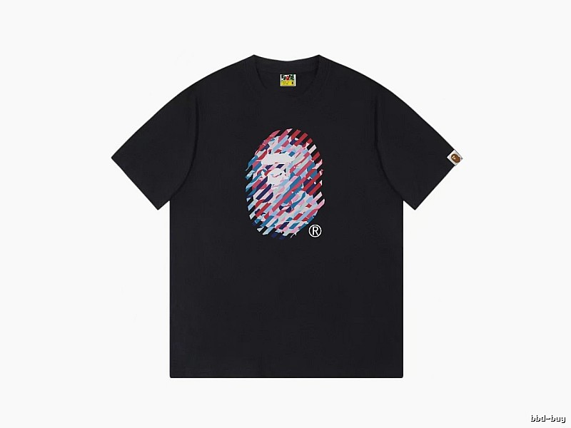 Bape camouflage style black T-shirt