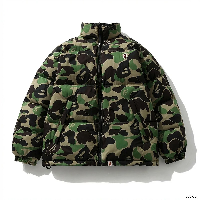 Bape camouflage-style down jacket