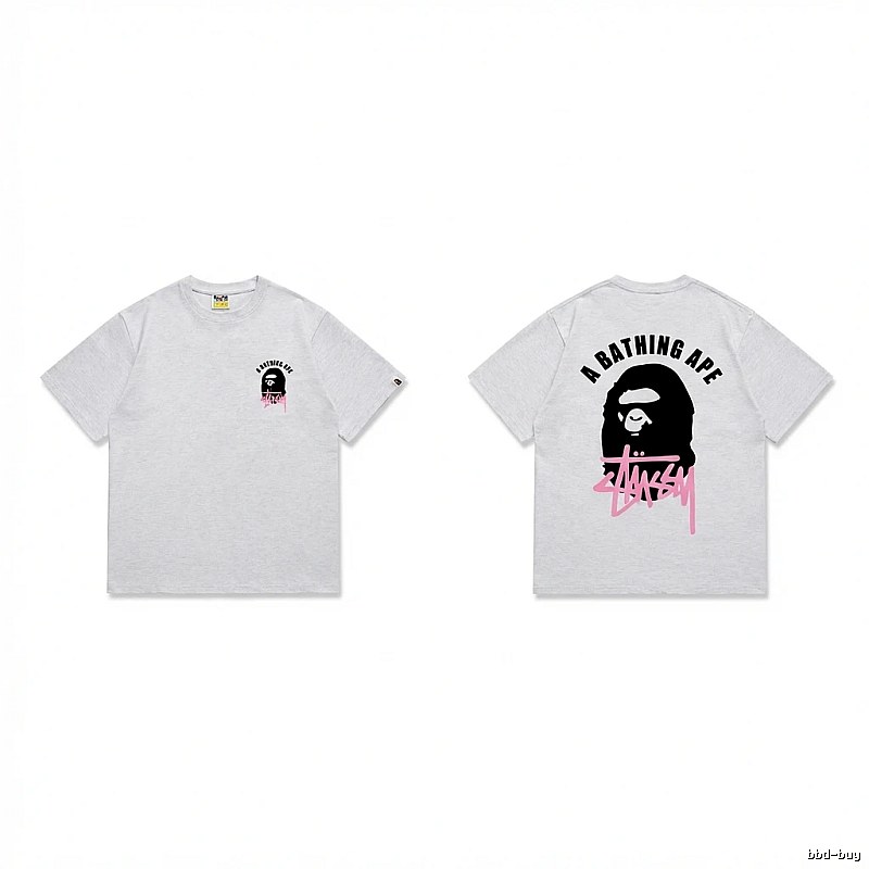 Bape Pink Trendy and Cool Short-sleeve Shirt