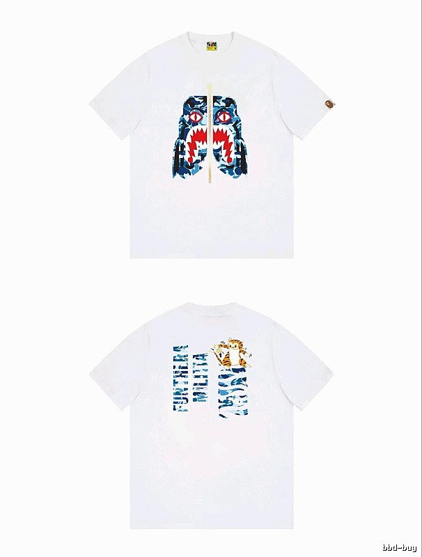 Bape Shark Print White T-shirt