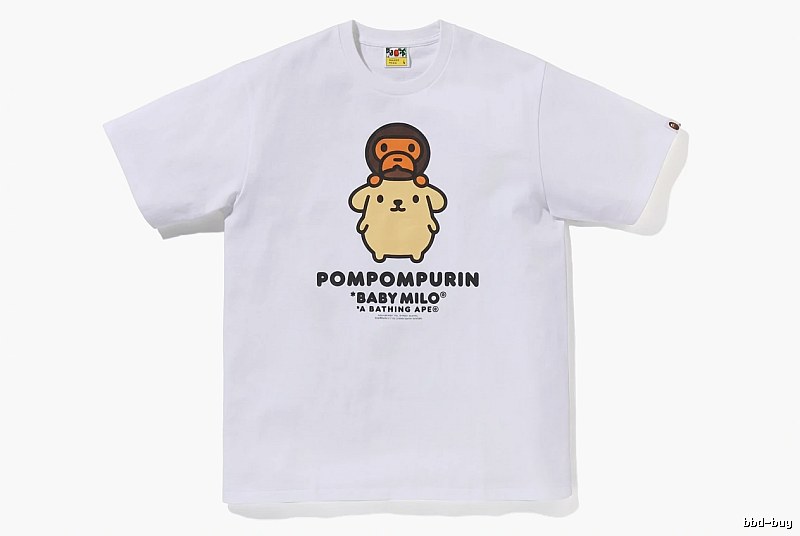 Bape x Pompompurin Co-branded Short-sleeve White