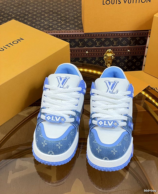 Blue White Louis Vuitton Low-top Blue Low-top Sneaker for Streetwear Looks